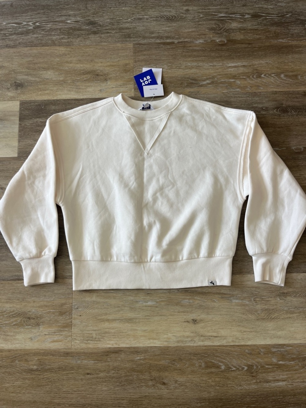 NWT JoyLab Women’s Oversized Fit Sweatshirt Ivory Size XXS - Picture 1 of 7